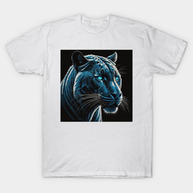 Black Panther Print T-Shirt by Ruggeri Collection